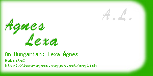 agnes lexa business card